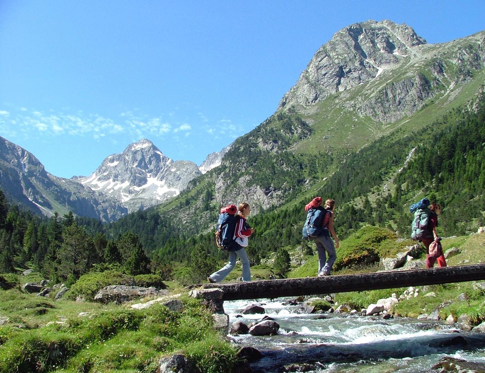 Wandelen in gebied rondom camping