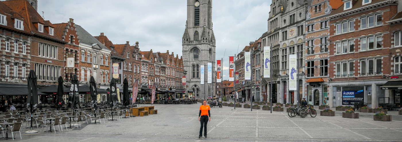 De grote markt in Doornik