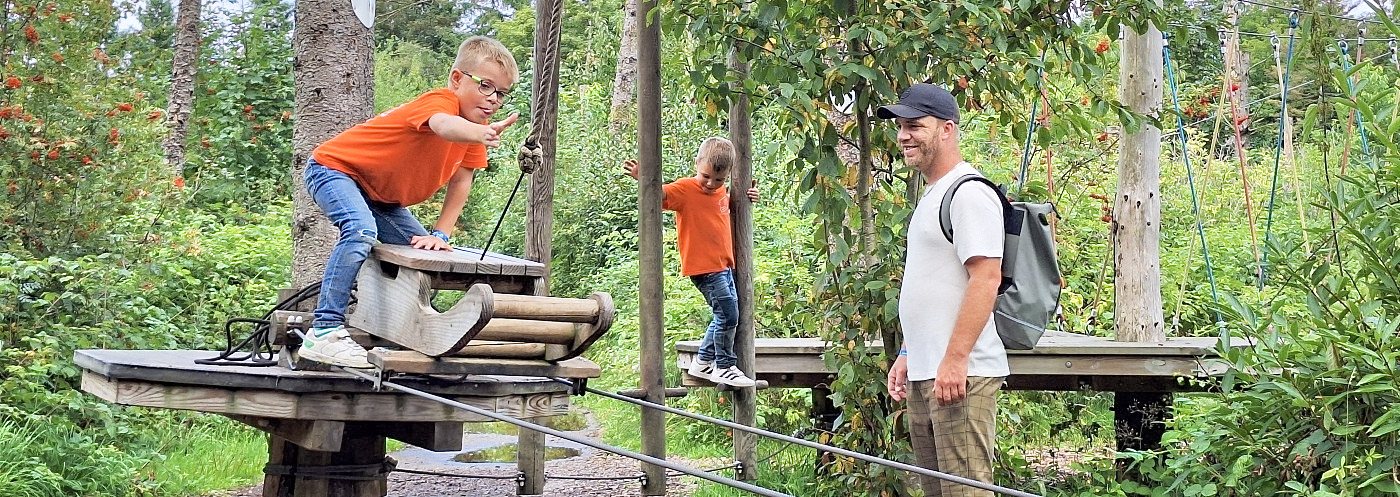 Gaf klimparcours voor de kinderen in het Wow Park