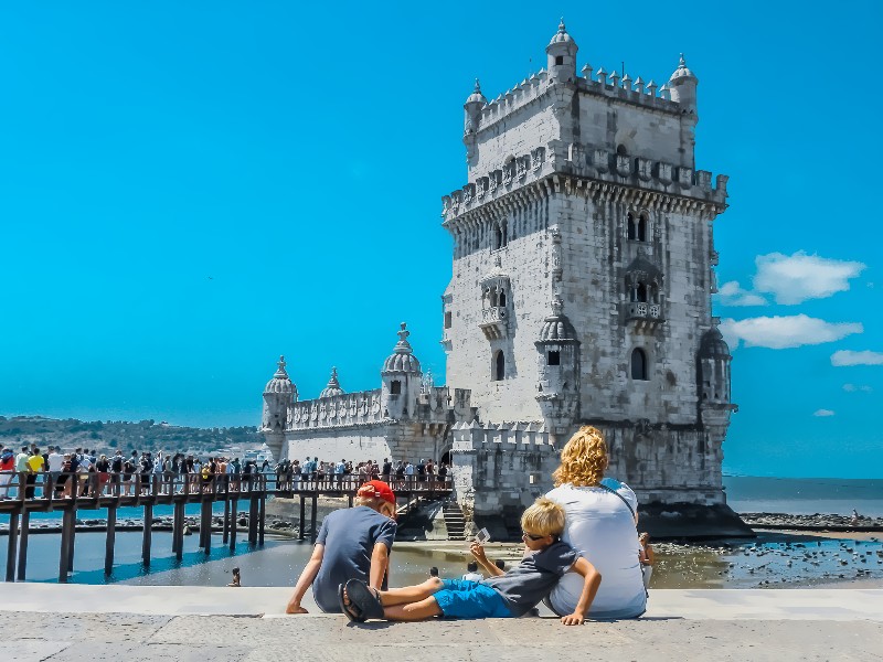 De jongens en ik tijdens een zomervakantie in Portugal, Lissabon