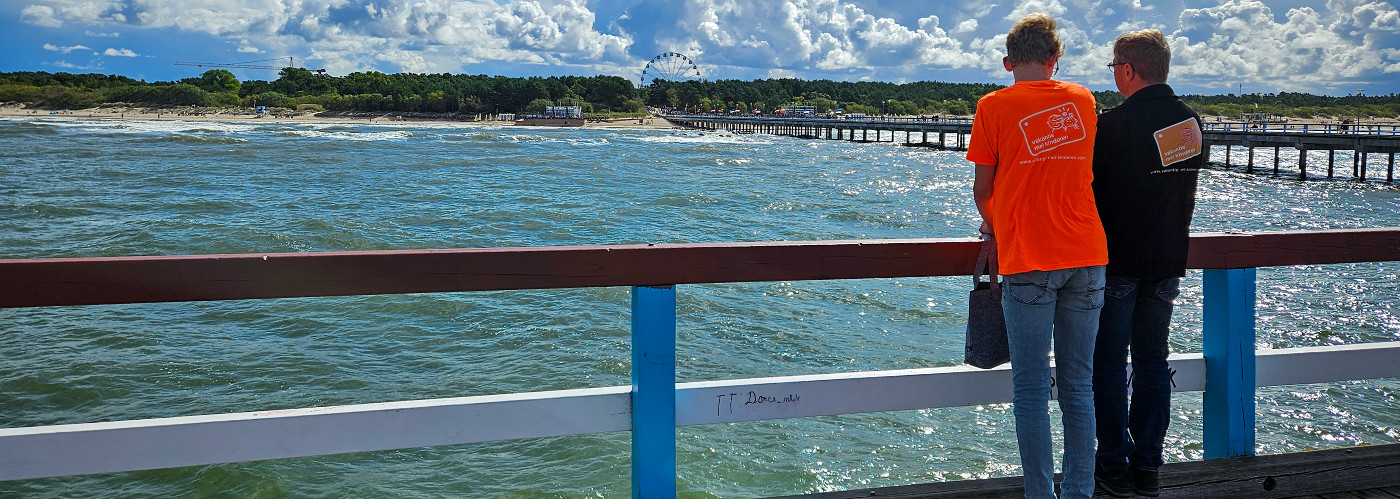 Uitzicht vanaf de Pier in Palanga op het strand 