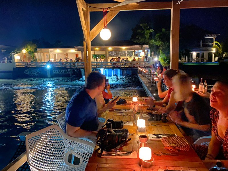 Het mooi gelegen restaurant Sebastians op Bonaire