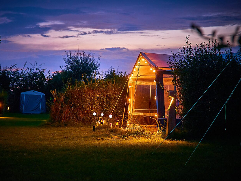 Kamperen met een baby op camping de Boshoek op de Veluwe.