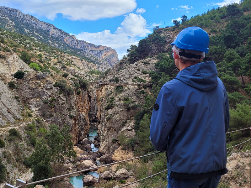 Zeb bij de Caminito del Rey