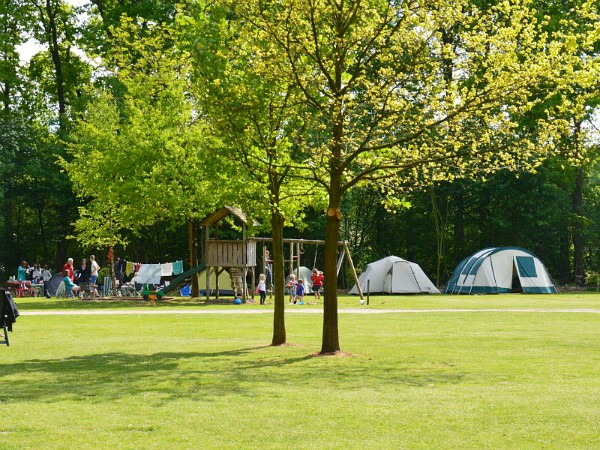 campingveld met speeltoestel