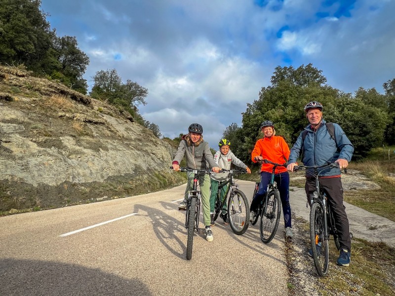 via verde del carrilet op de fiets