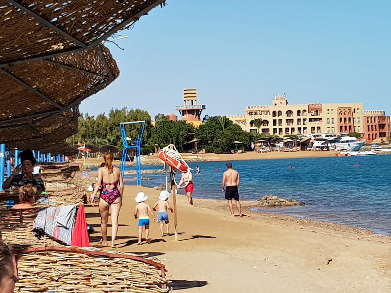 Het strand bij het Sheraton Miramar Resort