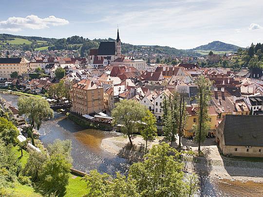 Het mooie historische stadje Cesky Krumlov