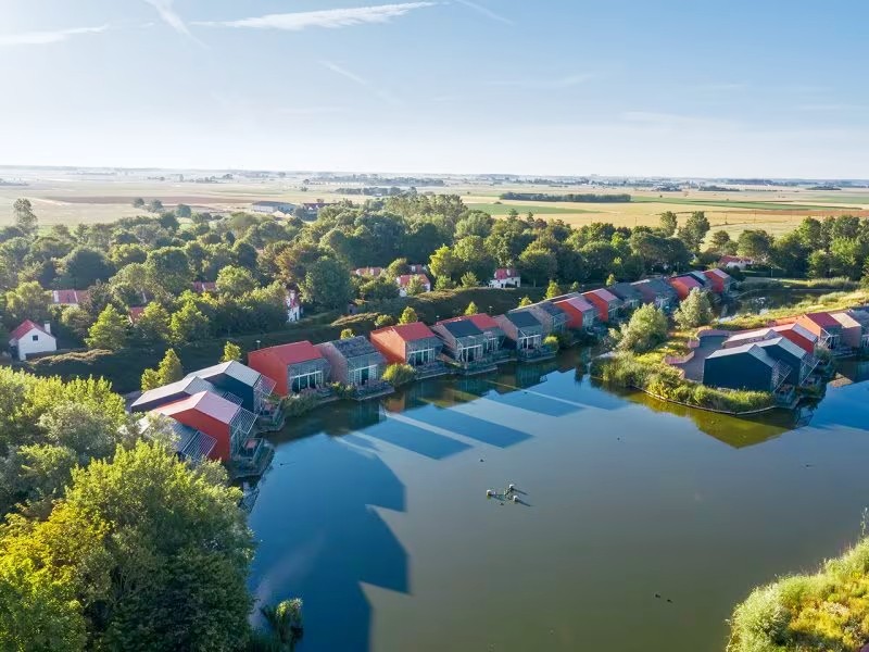 Luchtfoto van de accommodaties bij Center Parcs de Haan