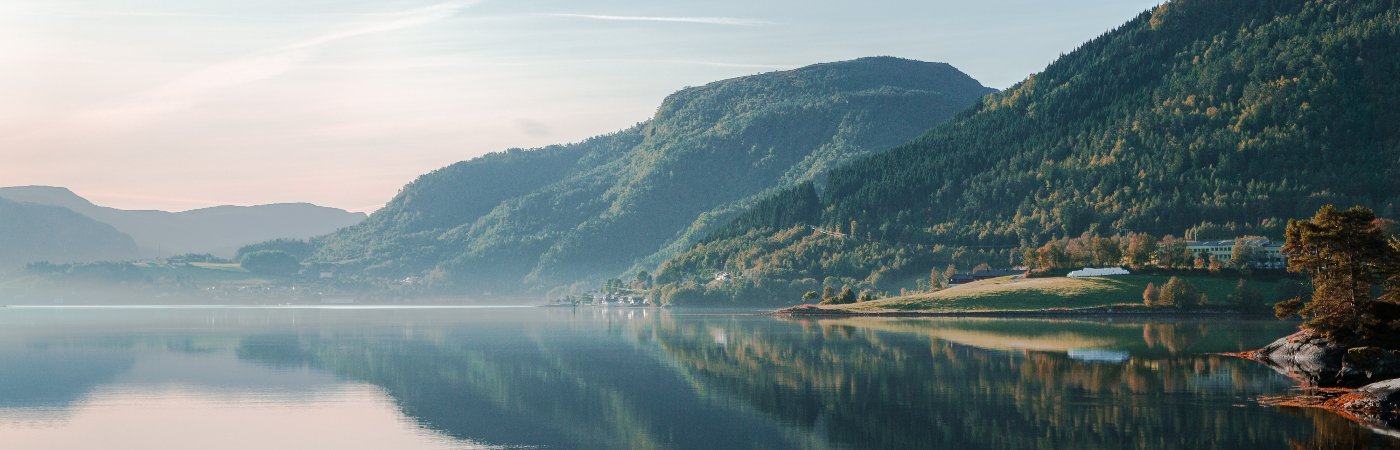 Uitzicht op fjorden in Noorwegen