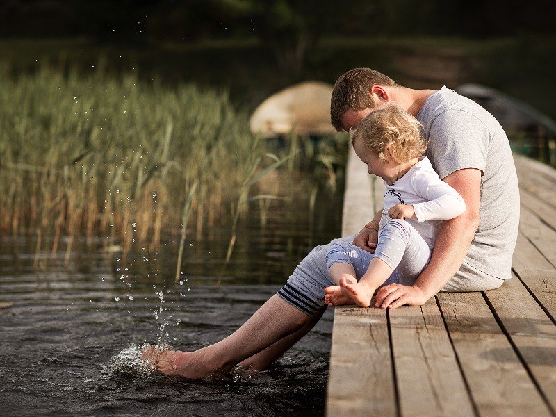 Pootje baden in één van de Finse meren