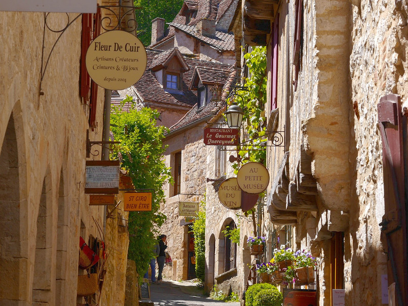 Een straatje in Saint Cirq Lapopie