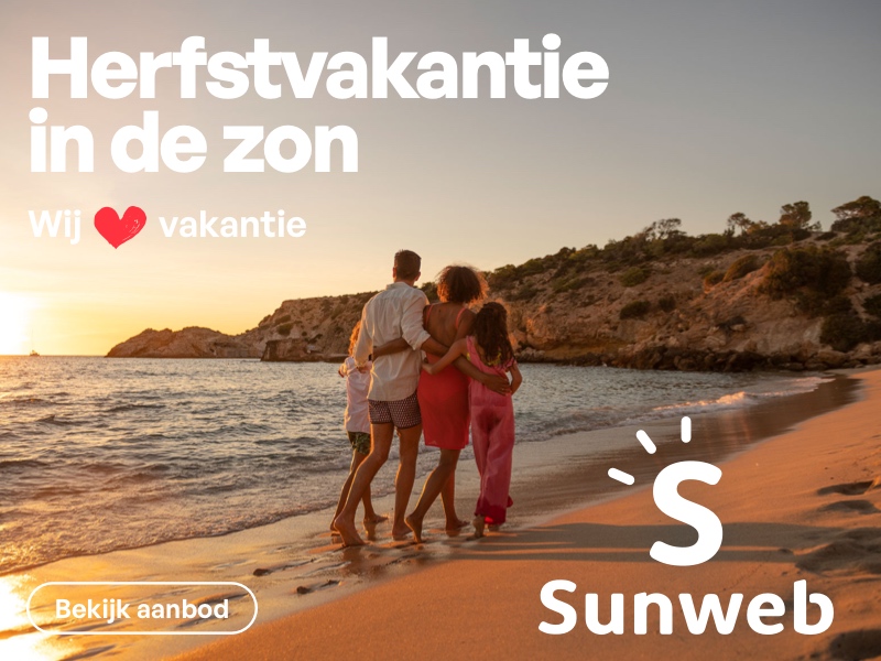 Naar de zon met Sunweb in de Herfstvakantie