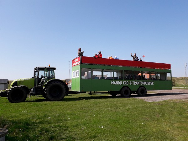 We gaan Mandø ontdekken met de tractorbus