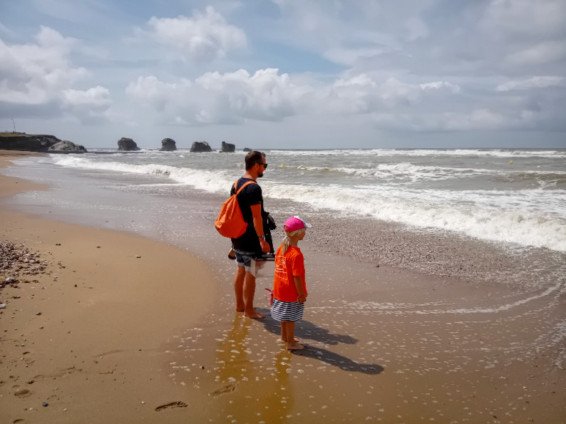 Op het strand bij Plage des 5 Pineaux