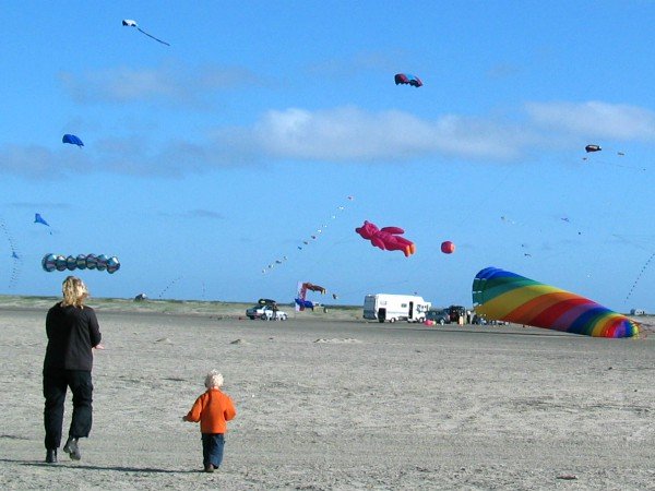 Vliegerfestival op het eiland Rømø