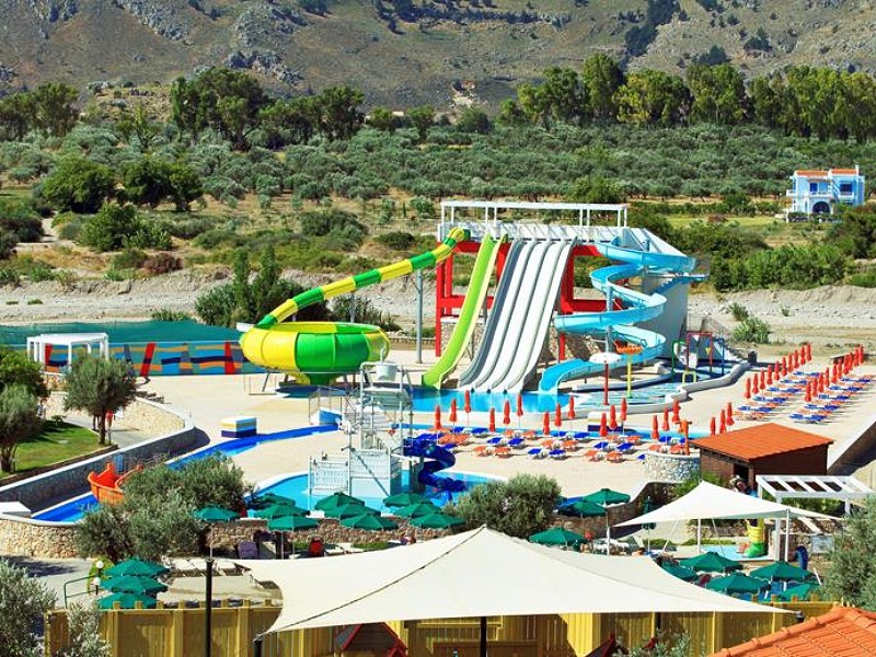 Het waterpark bij Atlantica Mikri Poli