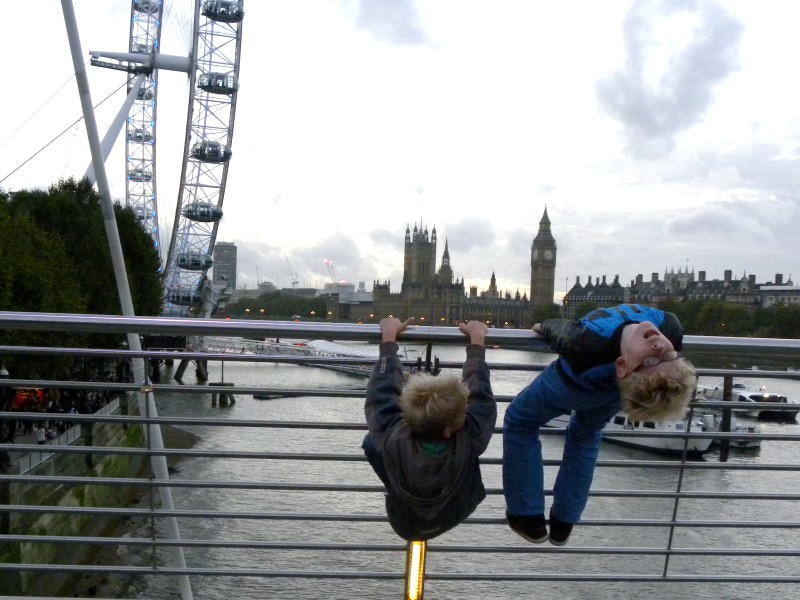 Met Zeb en Tycho in Londen